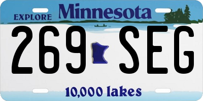MN license plate 269SEG