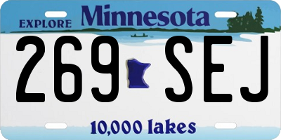 MN license plate 269SEJ