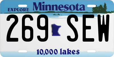 MN license plate 269SEW