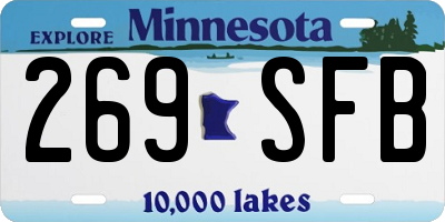 MN license plate 269SFB
