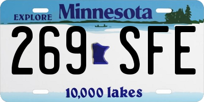 MN license plate 269SFE