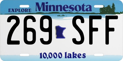 MN license plate 269SFF