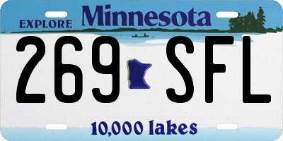 MN license plate 269SFL