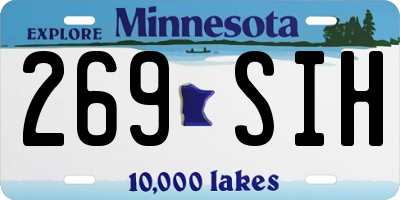 MN license plate 269SIH