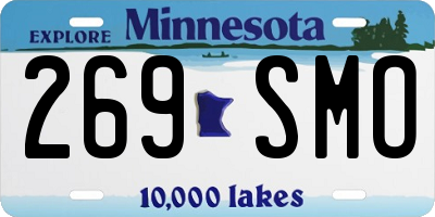 MN license plate 269SMO