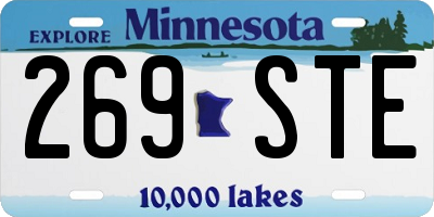MN license plate 269STE