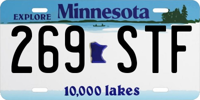 MN license plate 269STF