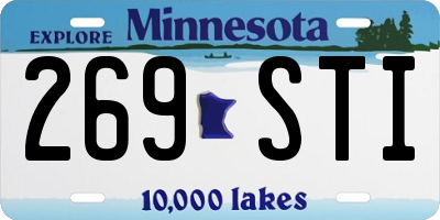 MN license plate 269STI
