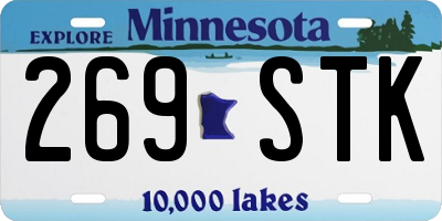 MN license plate 269STK