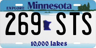 MN license plate 269STS