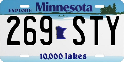 MN license plate 269STY