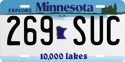 MN license plate 269SUC