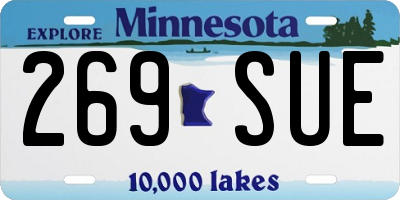MN license plate 269SUE