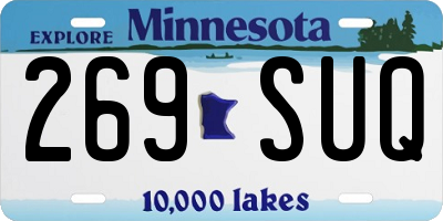 MN license plate 269SUQ