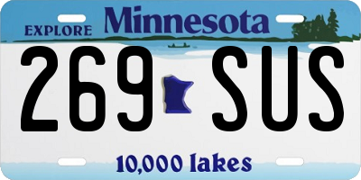 MN license plate 269SUS
