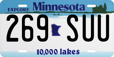 MN license plate 269SUU