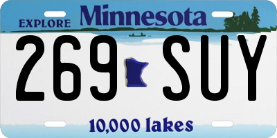 MN license plate 269SUY