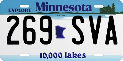 MN license plate 269SVA