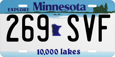 MN license plate 269SVF