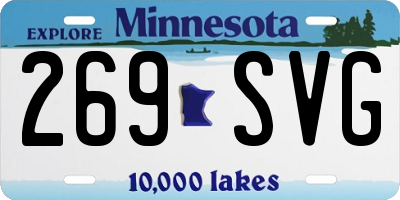 MN license plate 269SVG