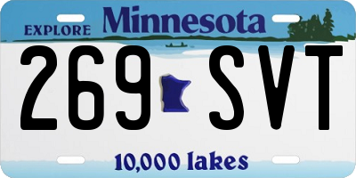 MN license plate 269SVT