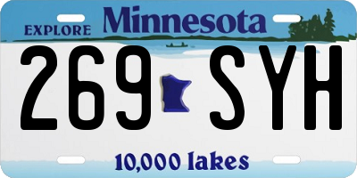 MN license plate 269SYH