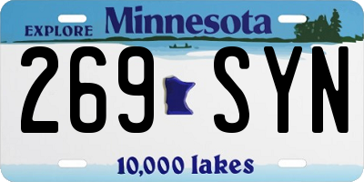 MN license plate 269SYN