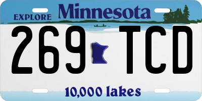 MN license plate 269TCD