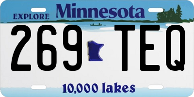 MN license plate 269TEQ