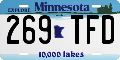 MN license plate 269TFD