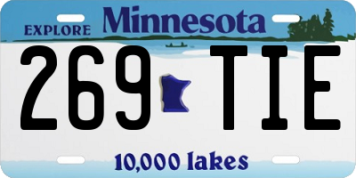 MN license plate 269TIE