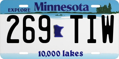 MN license plate 269TIW