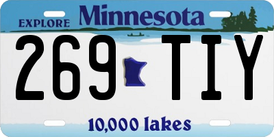 MN license plate 269TIY