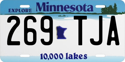 MN license plate 269TJA