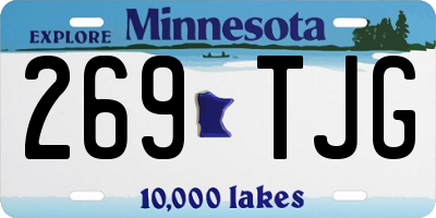 MN license plate 269TJG