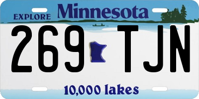 MN license plate 269TJN