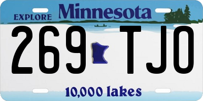 MN license plate 269TJO