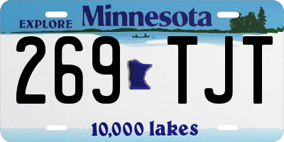 MN license plate 269TJT