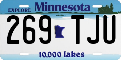 MN license plate 269TJU