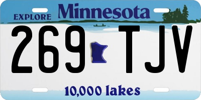 MN license plate 269TJV