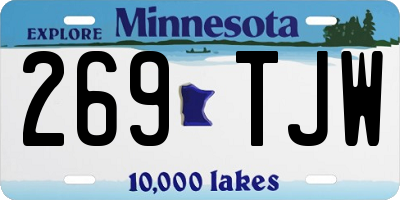 MN license plate 269TJW