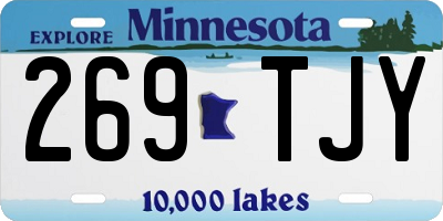 MN license plate 269TJY