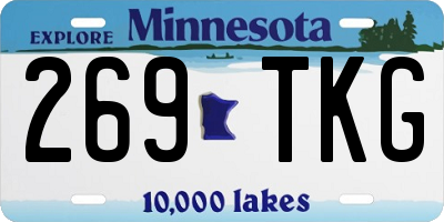 MN license plate 269TKG