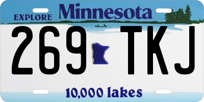 MN license plate 269TKJ