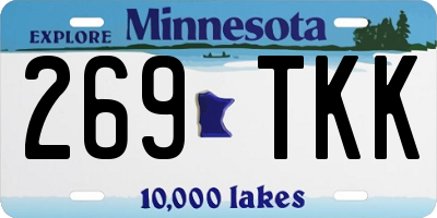 MN license plate 269TKK