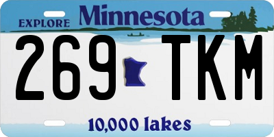 MN license plate 269TKM