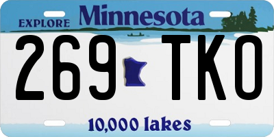 MN license plate 269TKO