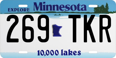 MN license plate 269TKR