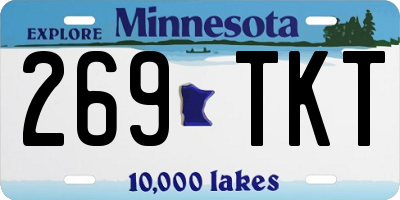 MN license plate 269TKT