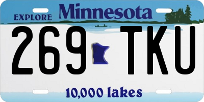 MN license plate 269TKU